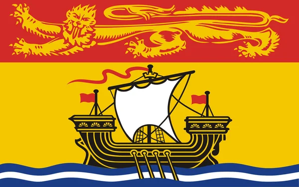 Abbildung Des Kanadischen Staates Der Neuen Brunswick Flagge Kanada — Stockfoto