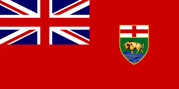 Illustration Drapeau Canadien État Manitoba Canada — Photo