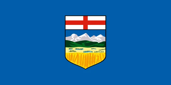 Illustration Kanadensiska Delstaten Alberta Flagga Kanada Royaltyfria Stockfoton