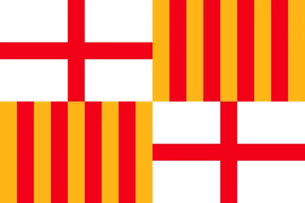Bandeira da cidade de Barcelona — Fotografia de Stock