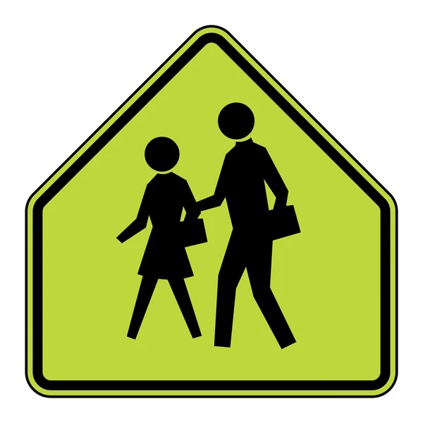 Skolan crossing tecken — Stockfoto
