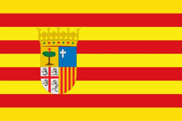 Illustratie Van Aragon Provincie Staat Van Spanje Geïsoleerd Witte Achtergrond — Stockfoto