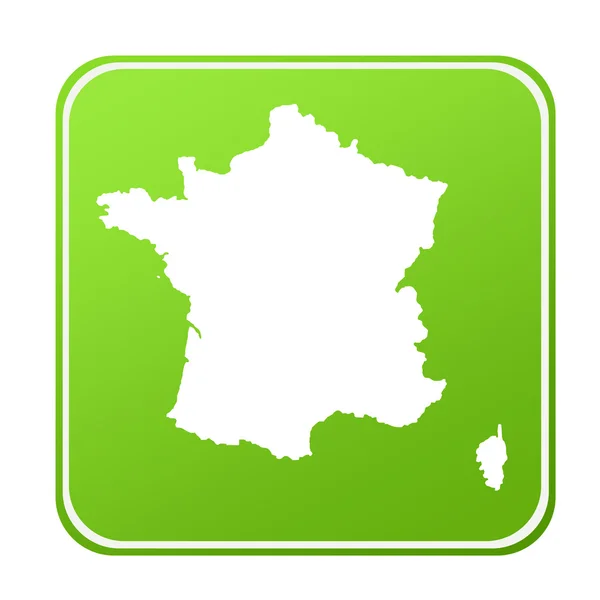 Przycisk Mapa Francji — Zdjęcie stockowe