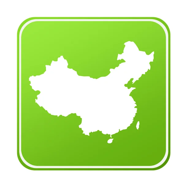 Кнопка карты Китая — стоковое фото