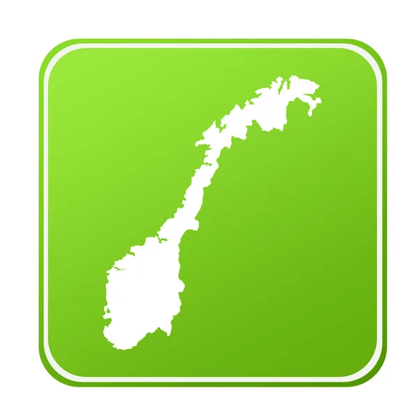 Przycisk Mapa Norwegii — Zdjęcie stockowe