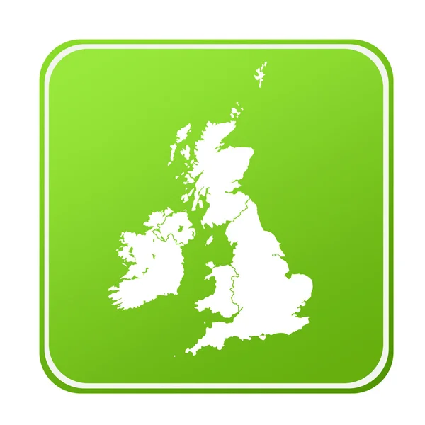 Przycisk Mapa Wielka Brytania — Zdjęcie stockowe
