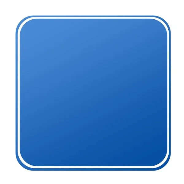Botão Azul Branco Isolado Fundo Branco Com Espaço Cópia — Fotografia de Stock