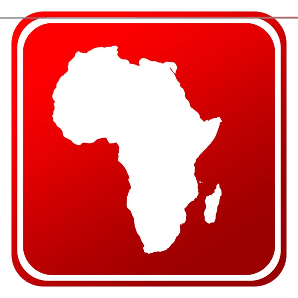 Afrika harita düğmesini — Stok fotoğraf