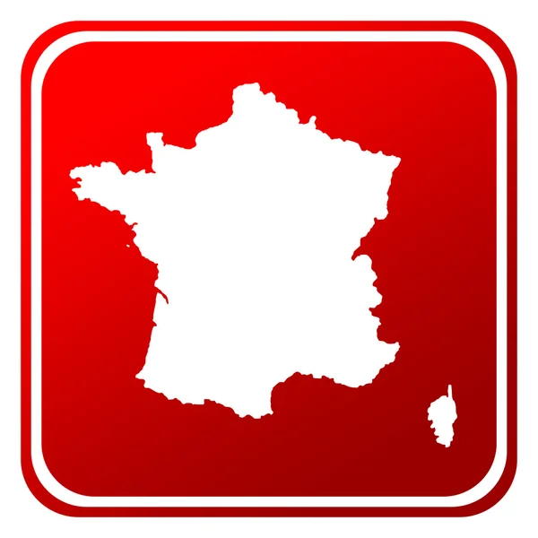 法国地图按钮 — 图库照片