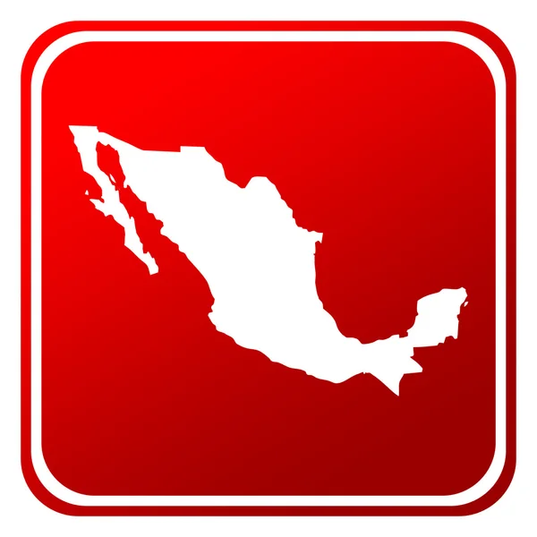 Przycisk Mapa Meksyk — Zdjęcie stockowe