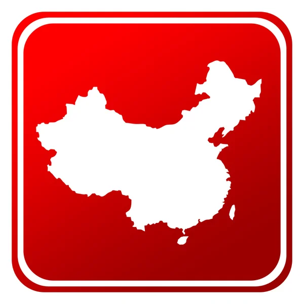 China botón de mapa — Foto de Stock