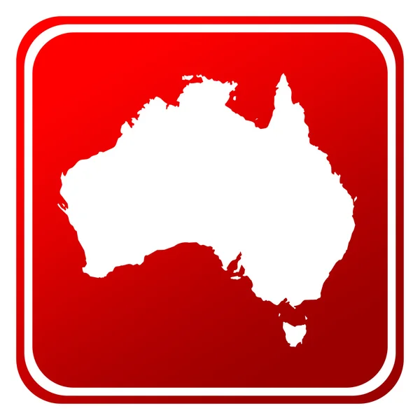 Кнопка мапу Австралії — стокове фото