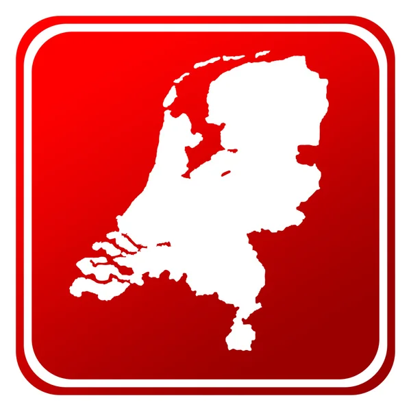 Olanda pulsante sulla mappa — Foto Stock