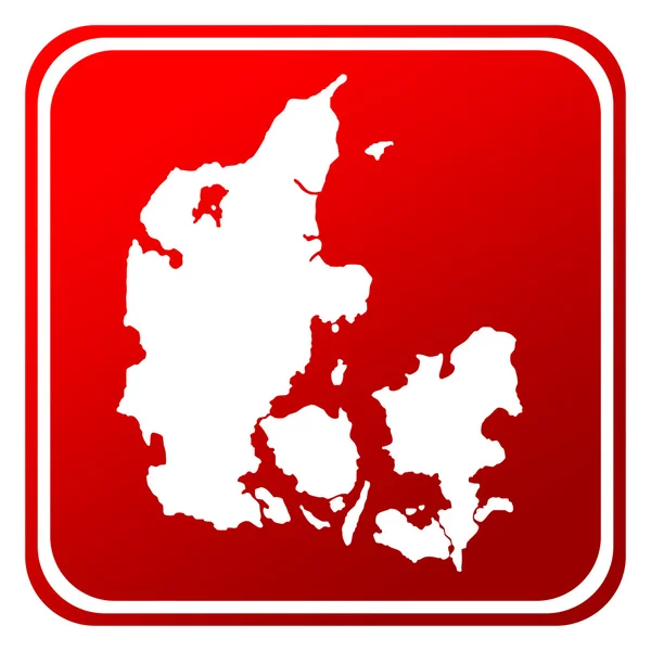 Dinamarca mapa botão — Fotografia de Stock