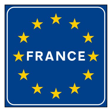 Fransa yol işaret Avrupa bayrağı