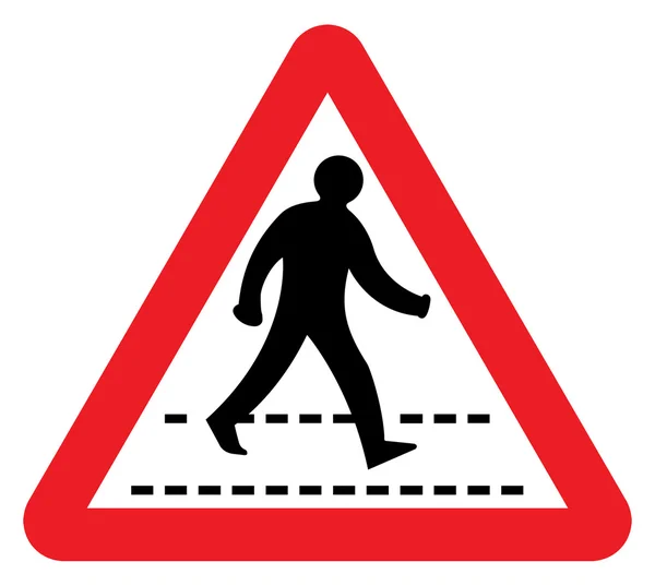 Fußgängerüberweg-Schild — Stockfoto