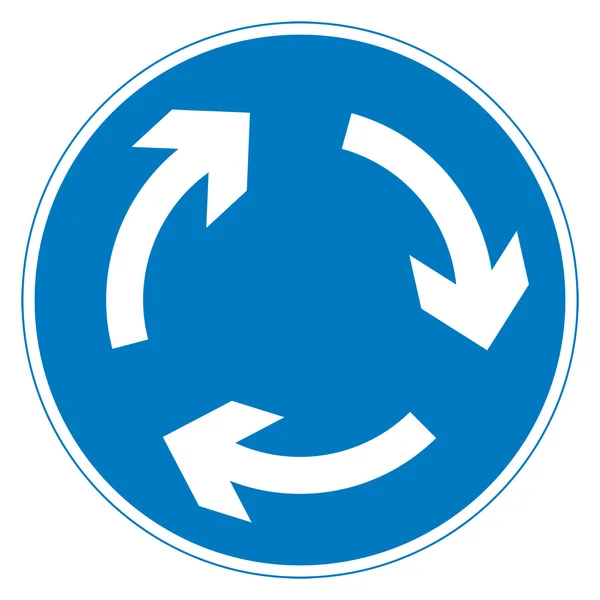 Kreisverkehr-Schild — Stockfoto