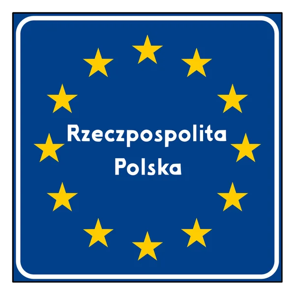 波兰道路标志 — 图库照片