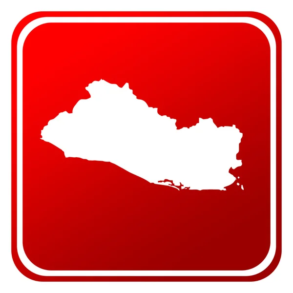 Salvador Przycisk Czerwony Mapa Białym Tle — Zdjęcie stockowe