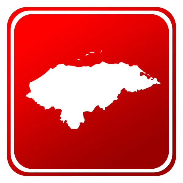 Ονδούρα χάρτη κόκκινο κουμπί — Φωτογραφία Αρχείου