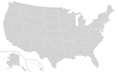 USA map clipart