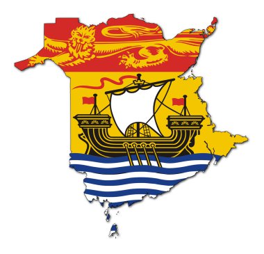 New brunswick harita bayrağı