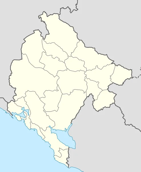 Montenegro kaart — Stockfoto