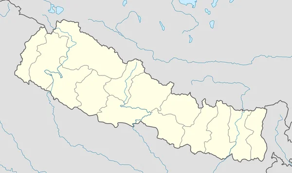 Nepál Térkép — Stock Fotó