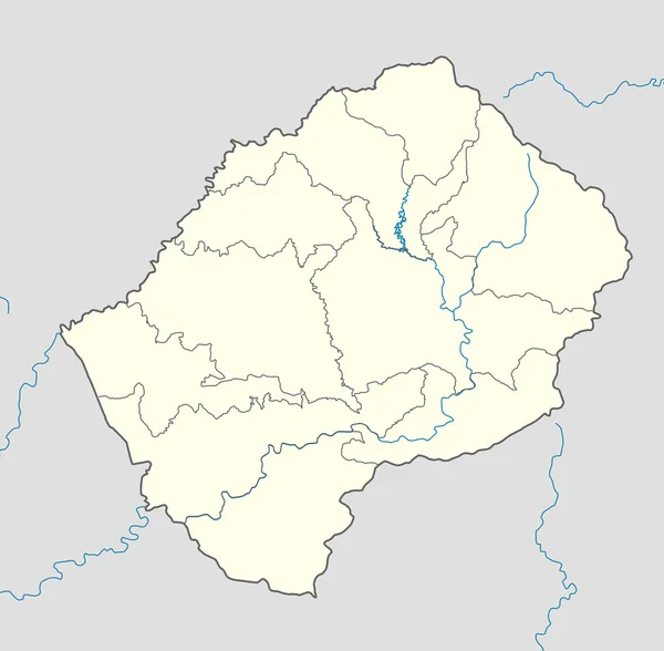 Карта Лесото — стоковое фото