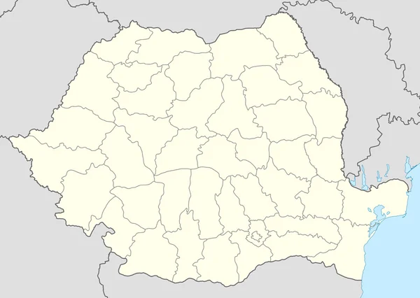 Romanya harita — Stok fotoğraf