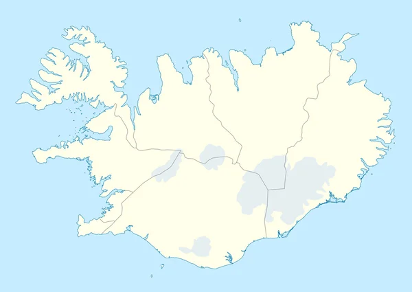 Ісландія карта — стокове фото