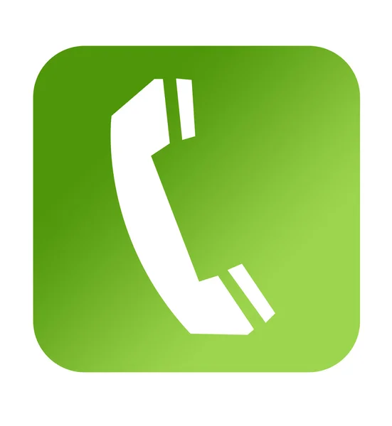 Zelený telefon tlačítko — Stock fotografie