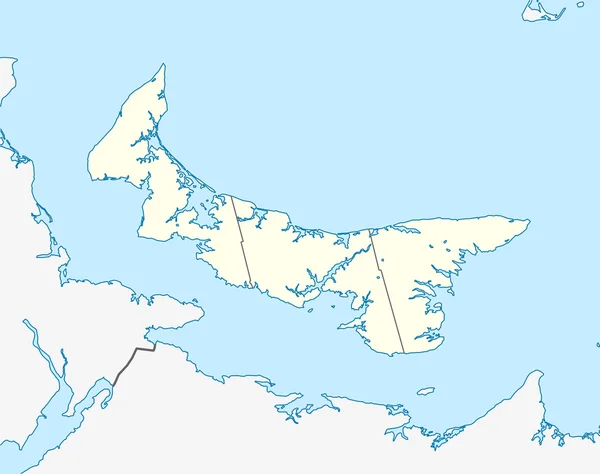 爱德华王子岛地图 — 图库照片