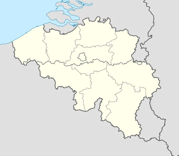 比利时地图 — 图库照片
