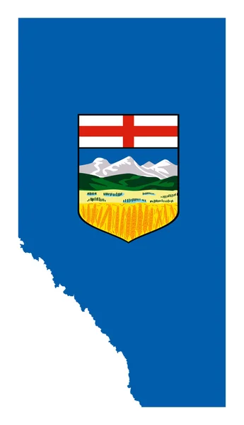 Bandera de mapa Alberta —  Fotos de Stock