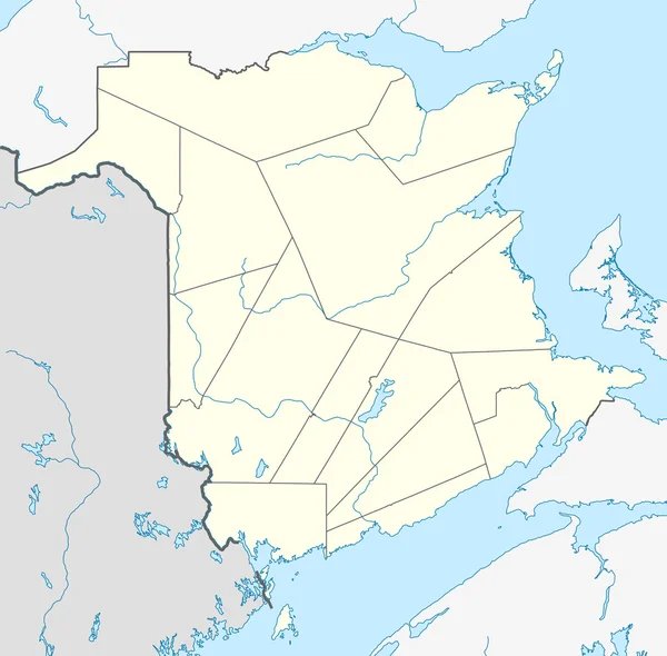 ニュー ・ ブランズウィック州地図 — ストック写真
