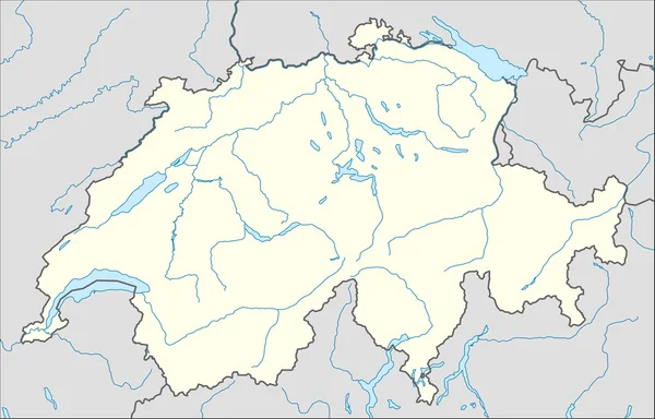Zwitserland kaart — Stockfoto
