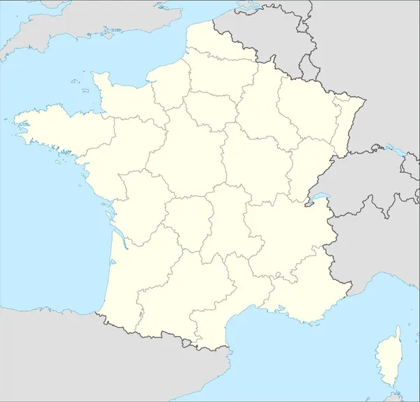 Χάρτης Γαλλίας — Φωτογραφία Αρχείου