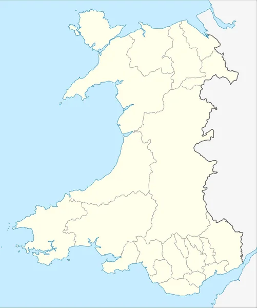 威尔士的地图 — 图库照片