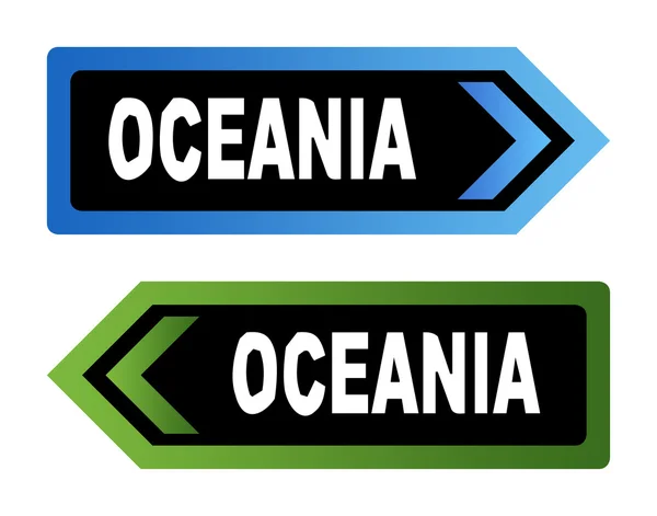 Oceania cartelli stradali — Foto Stock