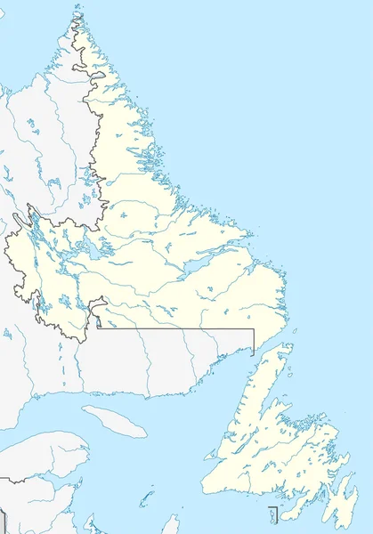 Mapa Nowa Fundlandia i labrador — Zdjęcie stockowe