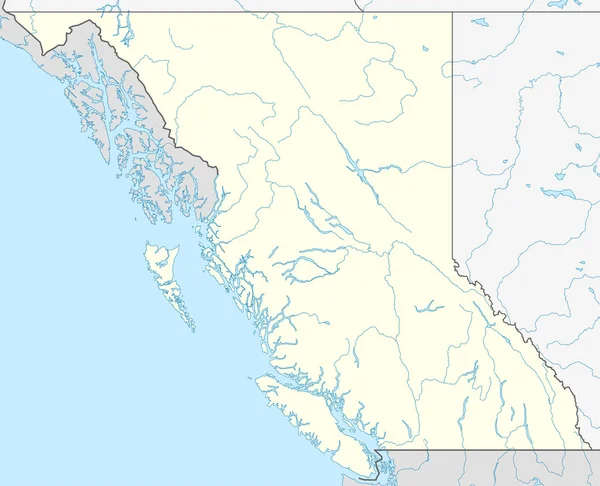 Мапа Британської Колумбії — стокове фото