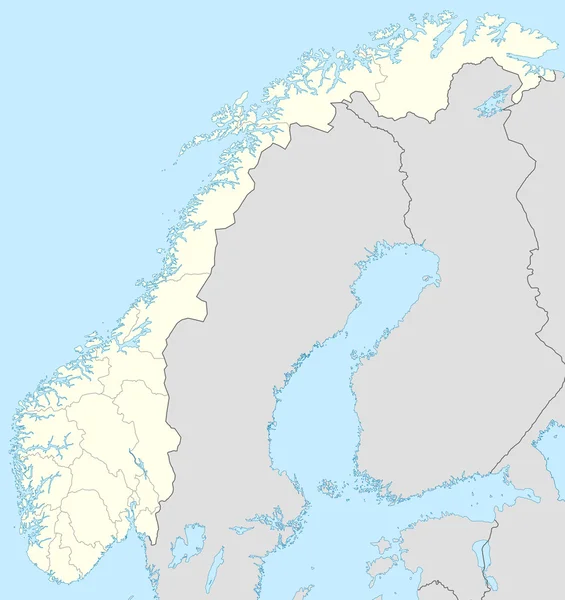 Mapa Norwegii — Zdjęcie stockowe