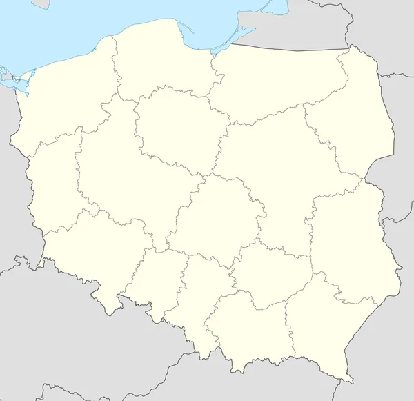 Polska Mapa Obrazek Stockowy