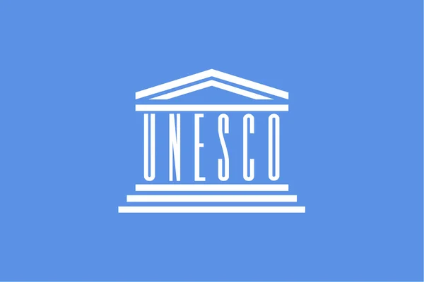 Флаг ЮНЕСКО — стоковое фото