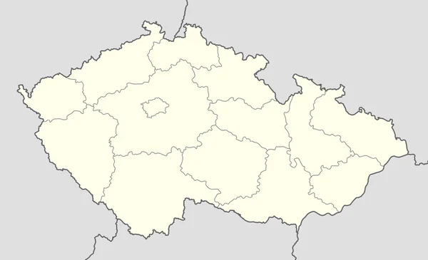 Csehország Térkép — Stock Fotó