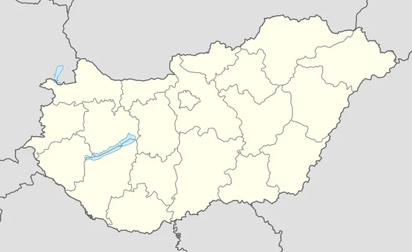 Карта Венгрии — стоковое фото