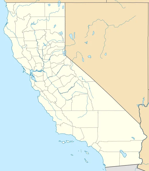 Kaliforniya Haritası — Stok fotoğraf