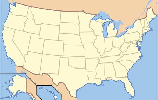 EUA mapa — Fotografia de Stock
