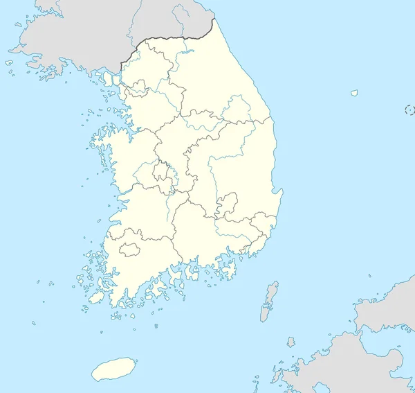 韓国地図 — ストック写真